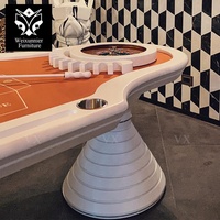 Table de Roulette en Bois Personnalisée de Luxe, Finition Laquée Haut de Gamme, Meubles de Divertissement pour Villa, Hôtel, Appartement