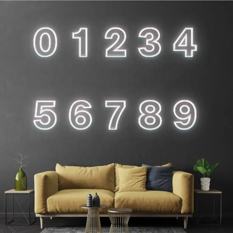 Custom Neon Light Sign Letter Number 18 24 1 Led Night Lamp Decor Wall Room for Birthday Wedding Confession Anniversary