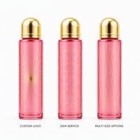 Flacon de parfum vide personnalisé 35 ml, vaporisateur fin argenté, atomiseur en verre rechargeable, vente en gros avec boîte de présentation, style arabe