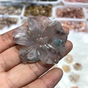 Nuovi arrivi artigianato in pietra semipreziosa fiore di ciliegio naturale <span class=keywords><strong>agata</strong></span> intagliato fiore di pesca per regalo - Product Image 3