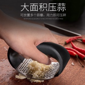 Garlic Press Manual Stainless Steel Garlic Mincer Kitchen Tool For Mincing And Crushing Garlic - Product Image 2
