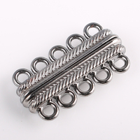 Fermoirs coulissants de haute qualité plaqués argent, or et or rose, 5 fermoirs pour collier multi-rangs