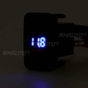 Adaptador de cargador de coche con doble USB para Toyota Landcruiser Prado FJ Cruiser Hiace RAV4, enchufe para salpicadero con voltímetro con pantalla digital - Product Image 6