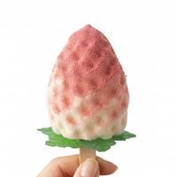 Es Krim Stroberi 3D Premium Klasik, Tekstur Krim Kaya, Lapisan Keras Tebal, Perlindungan Berkualitas Tinggi, Kemasan Beku 78g