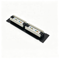 Panneau de brassage réseau Cat6 UTP 12 ports, 10 pouces, pour montage mural et en rack, avec connecteurs RJ45 Keystone, pour système de câblage LAN