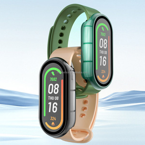 <span class=keywords><strong>360</strong></span> degrés couverture complète protecteur d'écran pare-chocs dur PC étui pour <span class=keywords><strong>Xiaomi</strong></span> Mi Band 9 8 8Pro couverture verre trempé Smartwatch étui - Product Image 3