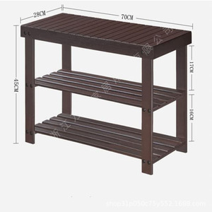 Nan Bamboo <b>Shoe</b> Rack 70x28x45cm 3-Tier Freestanding <b>Space</b> <b>Saving</b> <b>Storage</b> For Entryway Hallway Bathroom Living Room - Product Image 1