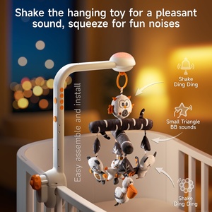 Móvil Musical con Control Bluetooth para Niños <span class=keywords><strong>Tumama</strong></span>, Juguete Colgante de Peluche Blanco y Negro, Móvil para Cuna de Bebé con Proyección de Luz - Product Image 5