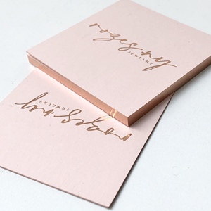 <span class=keywords><strong>Carte</strong></span> de visite personnalisée en or rose avec bordure dorée, petite <span class=keywords><strong>carte</strong></span> de visite carrée pour remercier de votre soutien à ma petite entreprise - Product Image 4