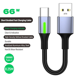 Câble USB-C court 60W 25cm <span class=keywords><strong>50cm</strong></span>, câble de charge rapide et de transfert de données USB-C vers USB-C pour <span class=keywords><strong>iPhone</strong></span> 15 16 17 Pro Max, tablette, batterie externe - Product Image 3