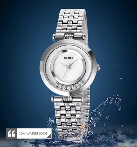 VVS Bicolore Or Rose Acier Inoxydable Montre Femme Élégante Quartz 3ATM Étanche Bracelet Pour Elle OEM ODM Faible MOQ - Product Image 5