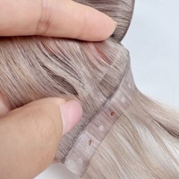 Extensions de cheveux 100% vierges humaines, invisibles, sans couture, en PU, avec trou XO, trame papillon, double tirage, cuticules alignées, micro-boucles plates