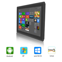 PC industriel tout-en-un avec écran tactile capacitif étanche de 15 pouces X86, Win10, AMD, DDR4, interface Wifi
