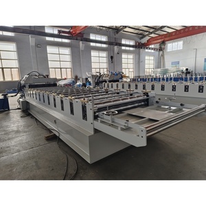 金属グレーズタイルスチールサイディング壁パネル製造機全自動設置12ステップロール成形機ステップ使用 - Product Image 3