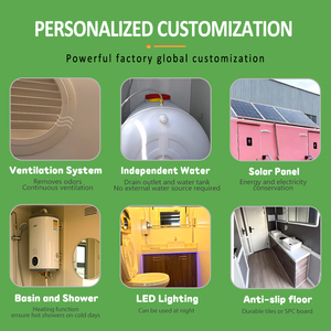 ห้องน้ำฝักบัวสแตนเลส8ชั้นแบบพกพาสำหรับใช้ในสวนห้องอาบน้ำแบบเคลื่อนที่ได้หรูหราตามสมัยนิยม - Product Image 3