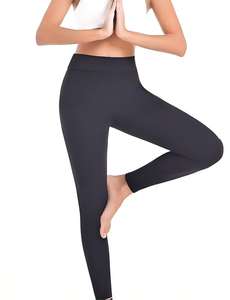 Leggings noirs pour femme - Broderie unie, protection anti-fuite <span class=keywords><strong>12</strong></span> heures avant et arrière, 4 couches, sans couture, double couche, taille haute, sport - Product Image 2