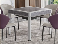 Table de Mahjong multifonctionnelle pour la maison, avec système de glissière rotative intégré, pliable électrique, entièrement automatique, en métal, pour 4 joueurs
