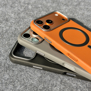 เคสโทรศัพท์แฟชั่น L105 หนังเรียบ วงแหวนเหล็ก เคสแม่เหล็ก ขายส่ง สำหรับ iPhone 12 13 14 15 16 17 Pro Max - Product Image 3