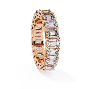 Bague élégante en or rose et diamants pour femme, design minimaliste, finition brillante, bijou élégant pour un usage quotidien, choix de cadeau - Product Image 4