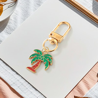 Llavero Colgante de Árbol de Coco con Diseño de Dibujos Animados, de Aleación Metálica, a la Moda, Impermeable y Ligero, Regalo Ideal