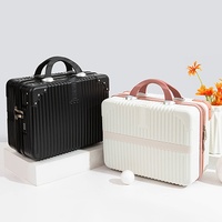 Trousse de Maquillage Vintage en PVC à Fermeture Ouverte pour Femme, Grande Capacité, Étanche, Idéale pour les Voyages