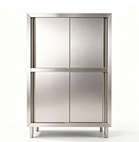 Armoire à Portes Coulissantes en Acier Inoxydable, Vente Directe Usine, Tôle Épaisse Durable Facile à Nettoyer pour Entrepôt Médical et Clinique Dentaire