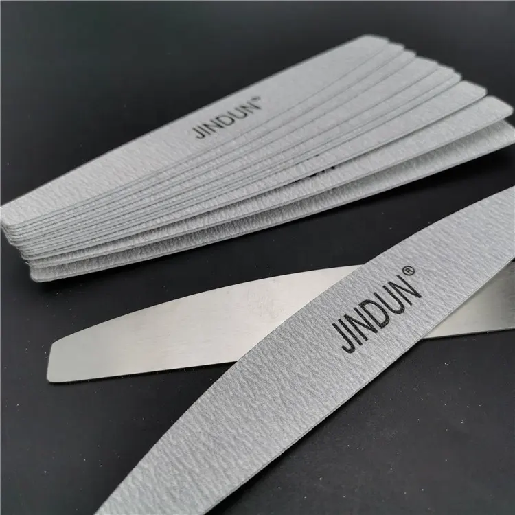 factory wholesale customs gray zebra replaceable nail file with logo metal file stainless steel nail file