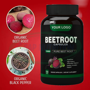 Ausreson Oem Biologische Rode Biet Extract Capsule Pil Ondersteunt Druk Veganistische Rode Beste Bietenwortelcapsules - Product Image 5