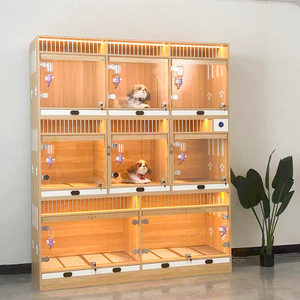 Vật nuôi lồng & nhà nhà sản xuất giá rẻ sang trọng và lớn rắn gỗ chó kennel Showcase PET <span class=keywords><strong>PUPPY</strong></span> Dog Crate lồng cho chó - Product Image 3