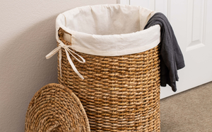 Panier à linge en jonc de mer avec couvercle, idéal pour votre maison panier à linge en jonc de mer - Product Image 4