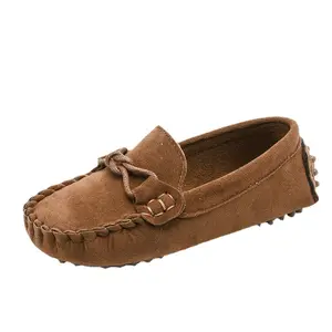 Chaussures d'extérieur en cuir Pu pour bébé, chaussures à semelle souple décontractées pour garçons et filles, printemps automne, vente en gros