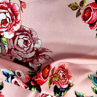 Impression numérique personnalisée de motifs de fleurs de cactus tropicaux sur tissu fin en polyester pour robe d'été