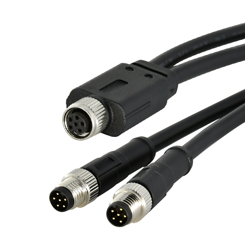 Screw Threaded M8 Y Splitter Male To Female 1 To 2 Plug M8 Y Type