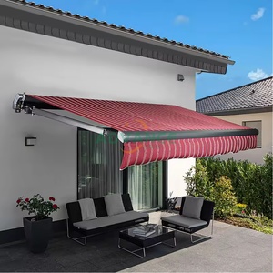 Auvent rétractable robuste en aluminium, auvent cassette complet, pare-soleil imperméable, auvent rétractable extérieur <span class=keywords><strong>pour</strong></span> véranda et terrasse - Product Image 1