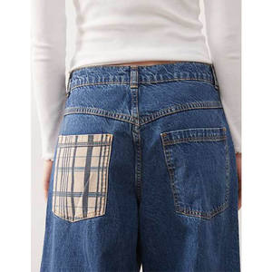 بنطلون جينز رجالي مخصص بقصة واسعة من الأسفل للرجال والنساء - Product Image 5