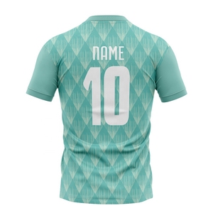 เสื้อยืดฟุตบอลทรงสลิมฟิตสำหรับผู้ชายเสื้อยืดผ้าโพลีเอสเตอร์แบบระเหิดออกแบบได้ตามต้องการการถ่ายเทความร้อนสำหรับเสื้อยืด - Product Image 2