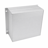 Boîtier de dissipateur thermique en alliage d'aluminium 150*75MM, ailettes fines sur deux faces, anodisé argenté, extrudé, IP54, fabriqué sur mesure pour toute longueur