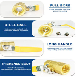 TMOK Yuhuan Factory OEM 1/2 "-1" Pulgadas Personalización 600 WOG NPT BSP LF Válvula <span class=keywords><strong>de</strong></span> bola <span class=keywords><strong>de</strong></span> latón <span class=keywords><strong>de</strong></span> puerto completo - Product Image 6