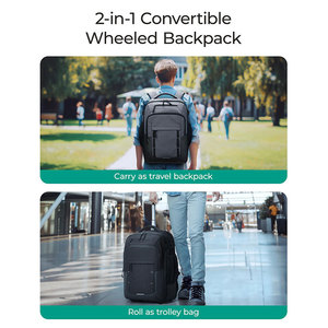 Bolsa de Viaje <span class=keywords><strong>con</strong></span> <span class=keywords><strong>Ruedas</strong></span> Fuliya Personalizada, de Gran Capacidad, Multifuncional, <span class=keywords><strong>con</strong></span> Compartimento para Portátil y <span class=keywords><strong>Mochila</strong></span> <span class=keywords><strong>con</strong></span> <span class=keywords><strong>Ruedas</strong></span> - Product Image 5