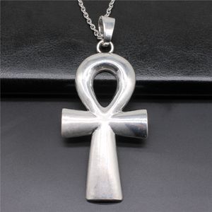 80x42mm Antique Silver Plated Antique Bronze Plated Ancient Egyptian Key of Life <strong>Ankh</strong> Cross Pendant <strong>Necklace</strong> N4-ABD-C13076 - Product Image 1