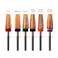 HYTOOS — fraises en carbure pour ongles, 5 en 1, accessoires de manucure, 50 pièces