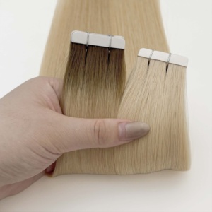 Extensiones de Cabello Adhesivas Finas Invisibles Europeas al por Mayor, Trama de Cabello Eslavo con Cutícula Alineada para Salón, Alta Calidad 2025 - Product Image 5