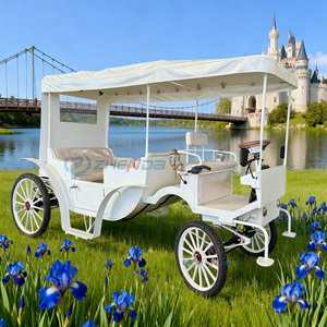 Carruaje Eléctrico Blanco Puro para Bodas, Carruaje para Paseos Turísticos, Carruaje Navideño con Luces - Product Image 4