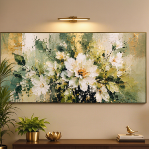 Arte Abstracto Islámico Moderno, Pintura Acrílica Floral Pintada a Mano sobre Lienzo, Arte de Pared para Interiores, ARTHUB SHILPA RANDER, Enmarcado, Arte Original - Product Image 1