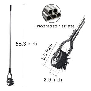 Venta directa de fábrica, bordeadora de césped de jardín de acero inoxidable engrosada, recortadora negra giratoria con rueda de mano - Product Image 2