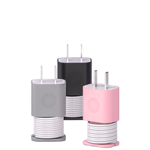 Estuche cargador para <span class=keywords><strong>Apple</strong></span> 20W/18W Cargador de carga rápida Estuche protector de viaje de silicona con enrollador de cable de datos y organizador - Product Image 1