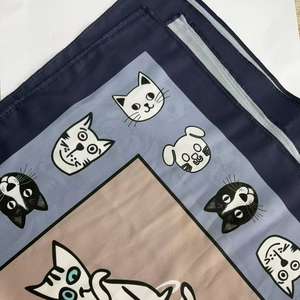 Ins Cartoon Illustration Style foulard en soie foulard carré mignon <span class=keywords><strong>bandeau</strong></span> <span class=keywords><strong>bandeau</strong></span> foulard sans bretelles décoratif Style coréen fille - Product Image 4