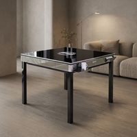 Table de Mahjong Automatique Moderne Nouveau Style Chinois Ultra-Mince Double Usage en Plastique 4 Joueurs Silencieuse avec Porte-Gobelets OEM Personnalisable