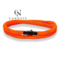 Bracelet en paracorde double couche turquoise et noir à rayures, avec boucle à dégagement rapide, pour sports de plein air, bracelet en corde tressée pour couple