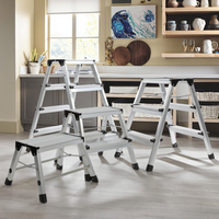 Échelle moderne en aluminium pliable 3/4/5 marches EN131/EN14183 Échelles portables Tabouret Escalera Pequea Usage domestique
